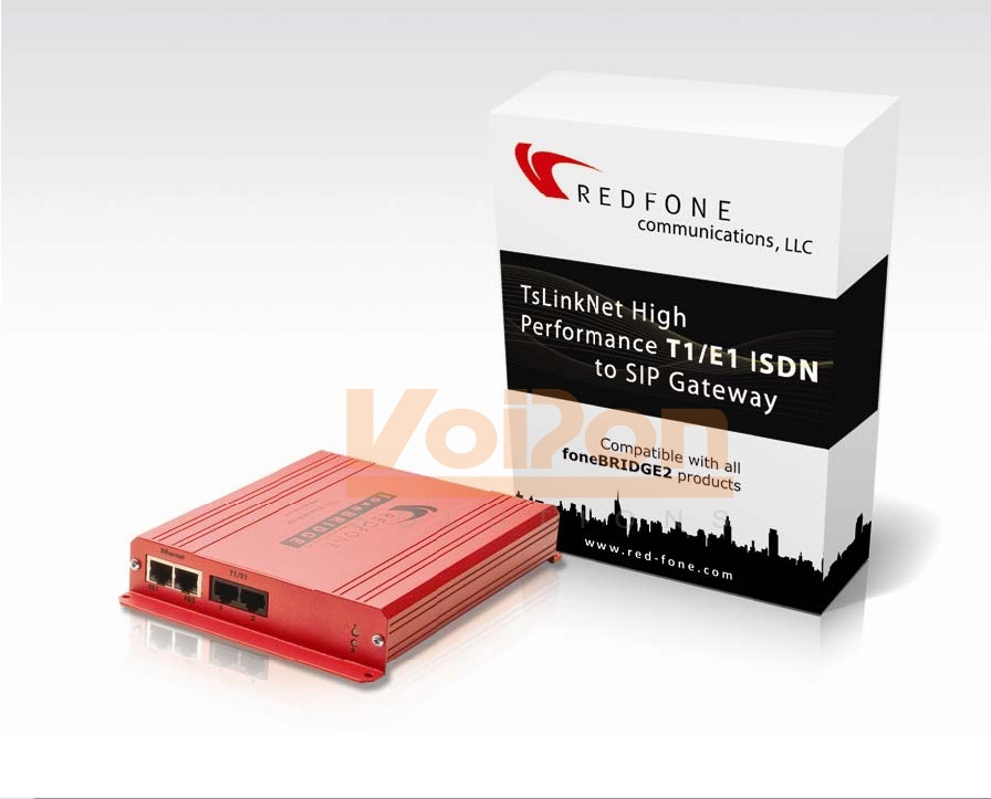 Redfone TsLinkNet High Performance Dual T1 / E1 ISDN to SIP Gateway (TSLINK-750-5050-EC)