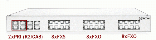 Xorcom Astribank Dual PRI/R2 16 FXO 8 FXS (XR0079)