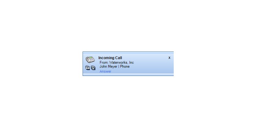 Module CRM incoming call popup