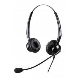 Mairdi contact center headset MRD-308D, Double earpiece, gooseneck Mic boom