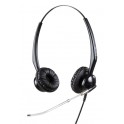 Mairdi contact center headset MRD-509D, double earpiece, replaceable voice tube microphone boom