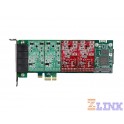 Digium 1A4B06F 4 port modular analog PCI-Express x1 card with 4 FXS interfaces and HW Echo Can