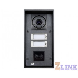 2N Helios IP Force - 2 Button + Camera + RFID Ready + 10W Speaker (9151102CRW)