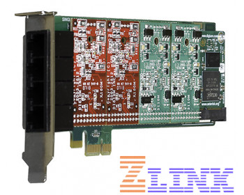 Digium 1A4B02F 4 Port 0-FXS/4-FXO PCI-e Card