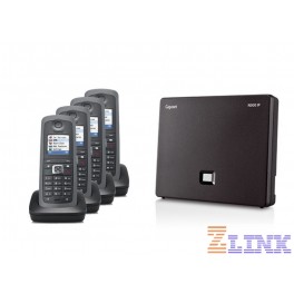 Gigaset N300IP DECT Base Station & Gigaset R410H Cordless DECT Phones - Four Handset Bundle