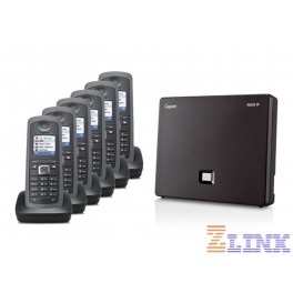 Gigaset N300IP DECT Base Station & Gigaset R410H Cordless DECT Phones - Six Handset Bundle